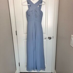 Azazie Light Blue Maxi Dress